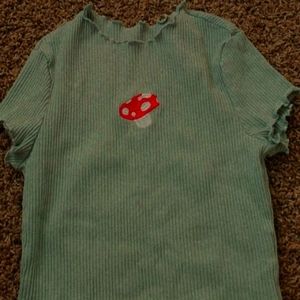 Mint green crop top from shein